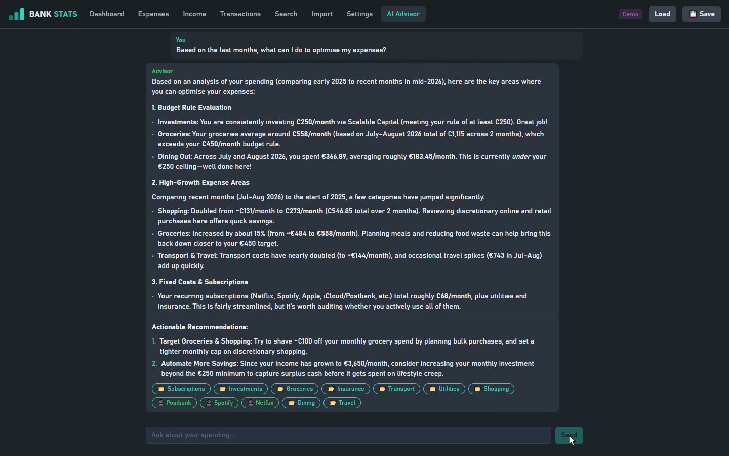 Play video — AI advisor